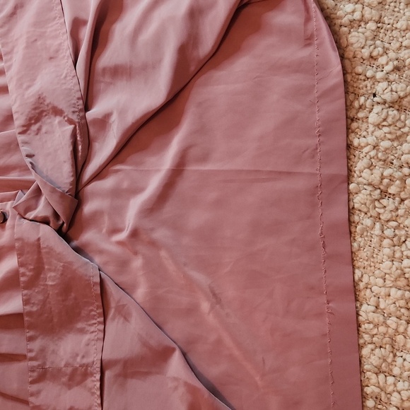 Vintage dusty rose shirt dress with attached lace collar Size M - Picture 8 of 11